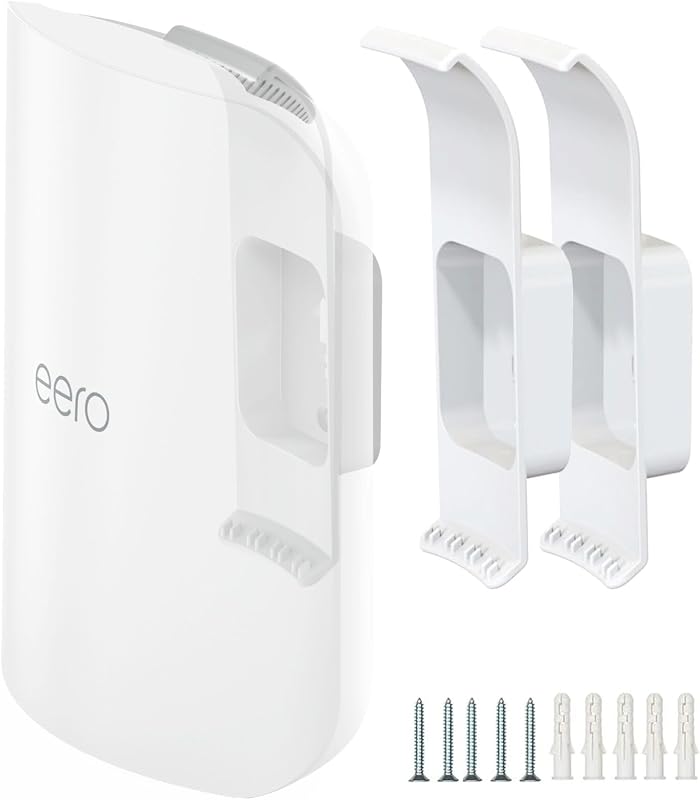 Wall Mount Bracket for eero Pro 7 Router (2 Pack) | Screw-Mounted, Easy Installation, Space-Saving, Hidden Cable management, Neat and Tidy Mounting, Compatible with eero Pro 7