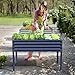 Keten Raised Garden Bed with Legs, 48×24×32in Outdoor Metal Galvanized Elevated Planter Box with Glove, Socket Wrench, Screwdriver for Vegetables, Flower, Backyard, Patio, Balcony (Dark Blue)