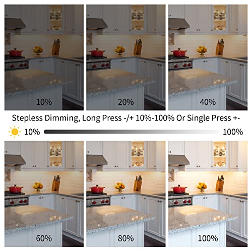 Weipute Usb Led Under Counter Lights For Kitchen Plug In. 12 Inch Invisible Above Cabinet Lighting Dimmable Led 3 Color Strip Lighting For Cabinets Quick And Easy To Install #TOP3