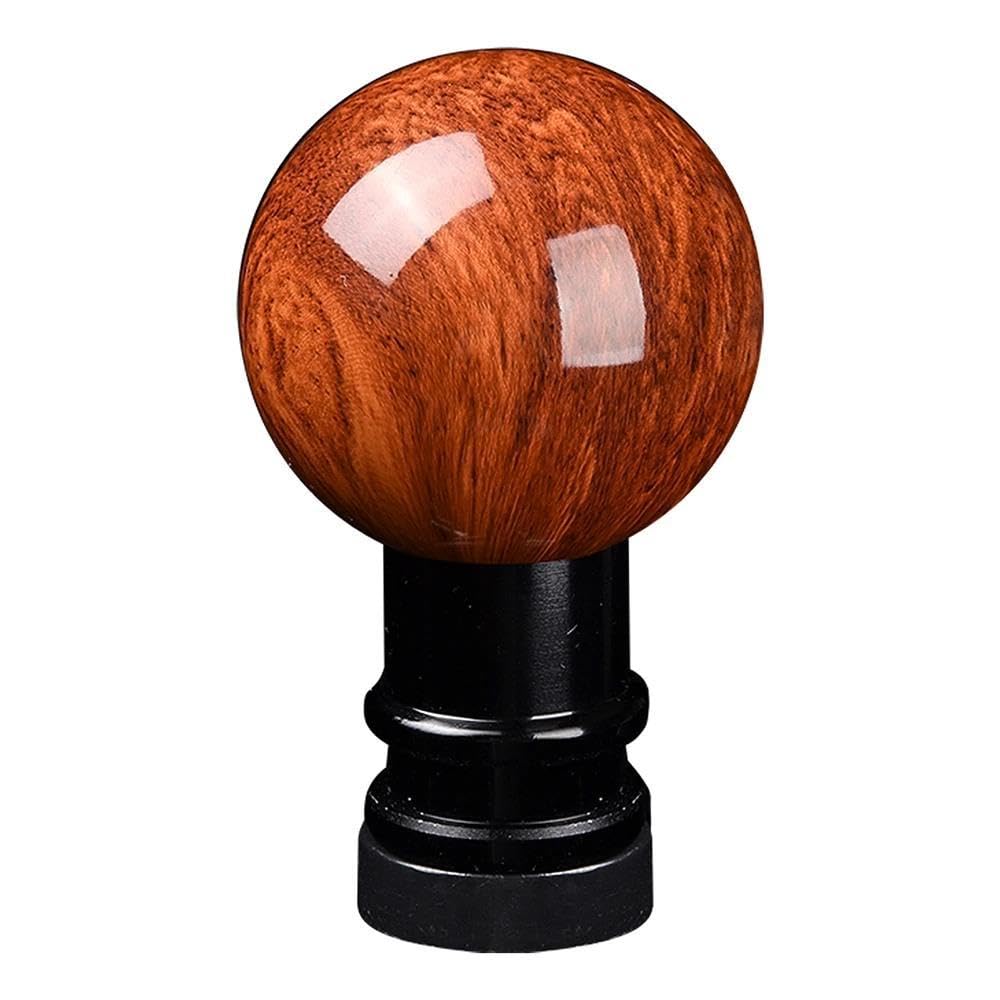 HYASDBWE Mahogany Wood Grain Aluminum Gear Shifter Knob Universal Manual/Automatic Transmission Vehicle Car Accessories Gear Shifter Parts(Yellow)