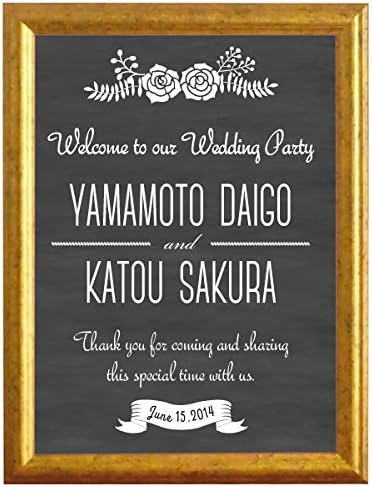 Amazon 黒板ウェルカムボード 文字 A3 額付き 完成品 結婚式 ウェディングボード ウェルカムボードのlovely Days インテリア 通販