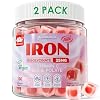LILICARE Vegan Iron Supplement for Women 25mg, Sugar Free Iron Gummies with Vitamin C, Methy B12, Folate for Energy Boost, Iron Deficiency, No After Taste, Peach Flavor - 60 Count (Pack of 2)