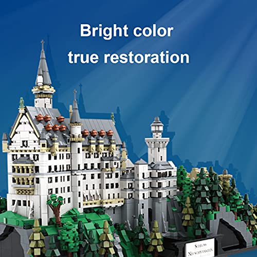 SESAY Schloss Neuschwanstein Bausteine Bausatz, 7437 Teile Modular Schloss Neuschwanstein Architektur Modell, Kompatibel… – Bild 6