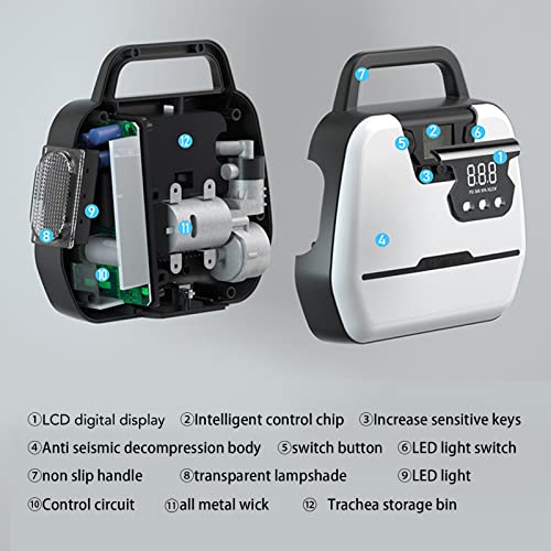 Vehicle Air Pump, ATJ-1866 Car Air Pump Double Cylinder 12V Electric Air Pump Portable Tire Car Air Pump US, Automotive Tire Inflator Compressors - Thumbnail 3