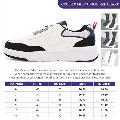 Image of Cruiser Mens Sneaker | Comfort & Style with Soft Cushioned Insole |Stylish Casual Sneakers for Men | Trendy Lace-Up Design for Casual Outfits (2602)