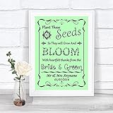 Green Plant Seeds Favours Personalized Wedding Sign