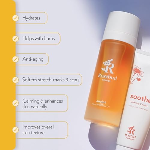 Miniatura 2 de Rosebud Woman Anoint Aceite corporal nutritivo – A base de plantas, cuidado natural de la piel para cicatrices, estrías y masajes – Fórmula vegana