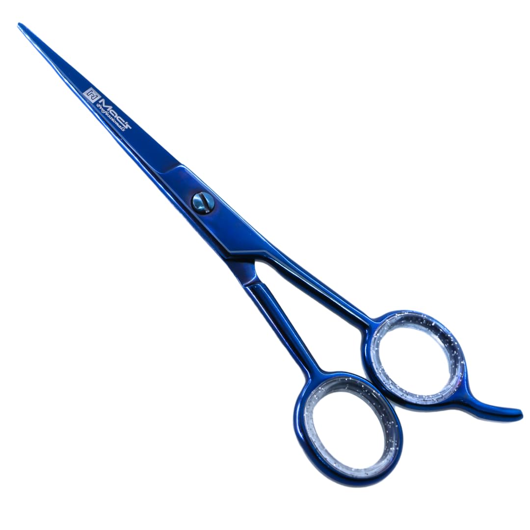 Hair Cutting Scissors,6.5 Inch Hairdressing Scissor, Premium Stainless Steel Razor with Sharp Edge Blade & Salon Scissors, for Men, Women, Barber, Kids, Adults, (Blue Titanium)