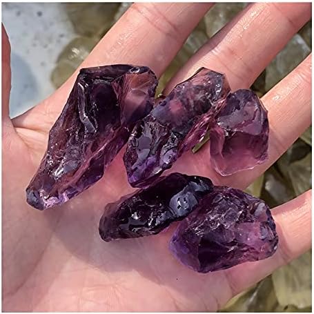 Health & Household 5Pcs Natural raw Amethyst Crystal for Healing Stones, Beautiful Reiki Cure Home Decoration