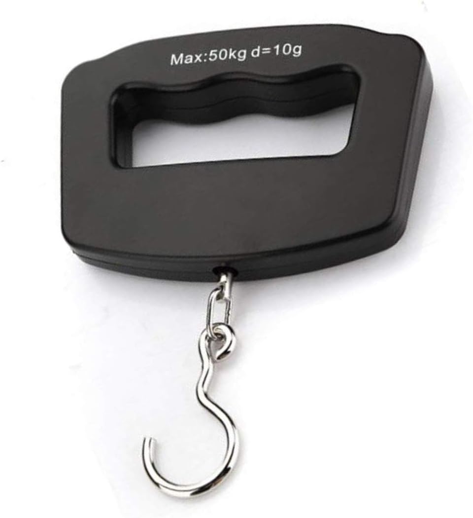  | Portable Handheld Travel Luggage Electronic Scale, Digital LCD Hanging Suitcase Weighting Scale 110 lb / 50 kg Blue Backlight for Fishing Luggage | Luggage Scales