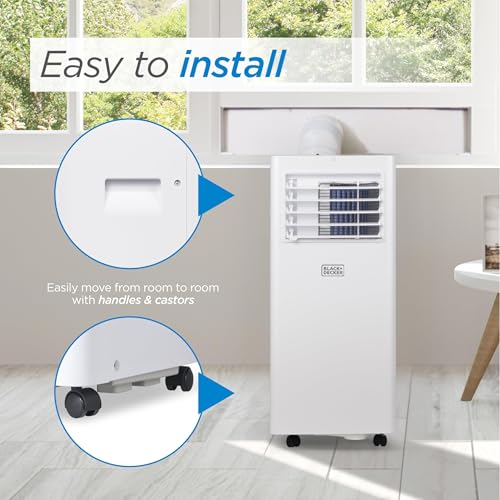 BLACK+DECKER Portable Air Conditioner, 8,500 BTU (5,100 BTU SACC) for Rooms Up To 350 Sq. Ft., Portable AC with Full Function Remote Control & Window Kit, BPACT05SM, White by BLACK+DECKER - Image 5