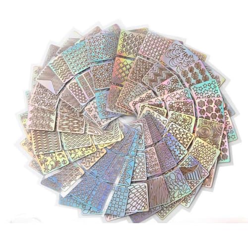 12’Pcs Self-Adhesive Nail Art Stencil Stickers Set – Waterproof Vinyl Templates for DIY Manicure, Easy Application, Salon-Quality Designs