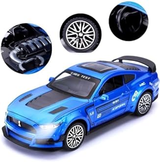 Kiddie Galaxia Mustang GT500 Diecast Metal Pullback Toy car with Openable Doors & Light, Music Boys car for Kids Best Toys Gifts Toys for Kids (1:32 Scale)(Multi Color)