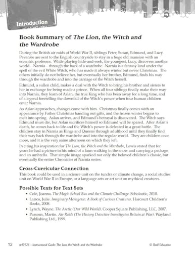 Shell Education 40121 The Lion, The Witch And The Wardrobe: An Instructional Guide For Literature - Novel Study Guide For 4Th-8Th Grade Literature thumb #3