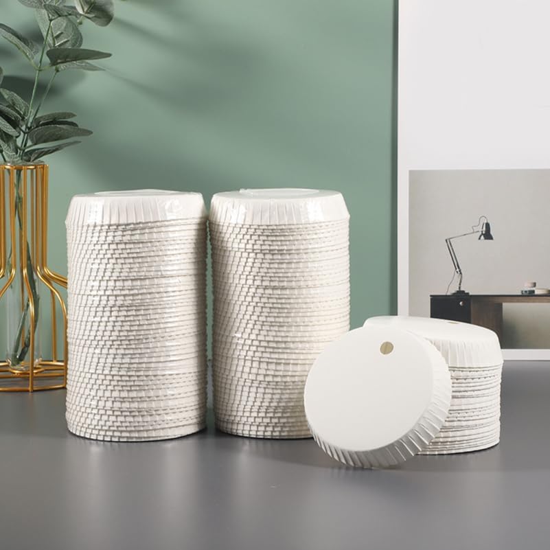 PRETYZOOM Disposable Whiteboard Cup Lids 2.95 Inch Round Paper Covers 200 Pcs Recyclable Drink Cup Lids for Office Hotel Restaurant Meetings image 4