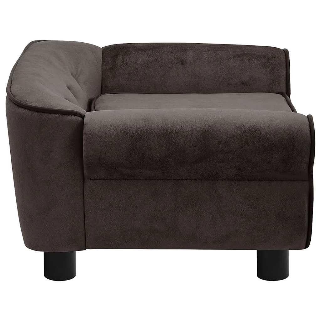 vidaXL Canapé pour Chien Marron 72x45x30 cm Peluche Sofa pour Chat Animaux