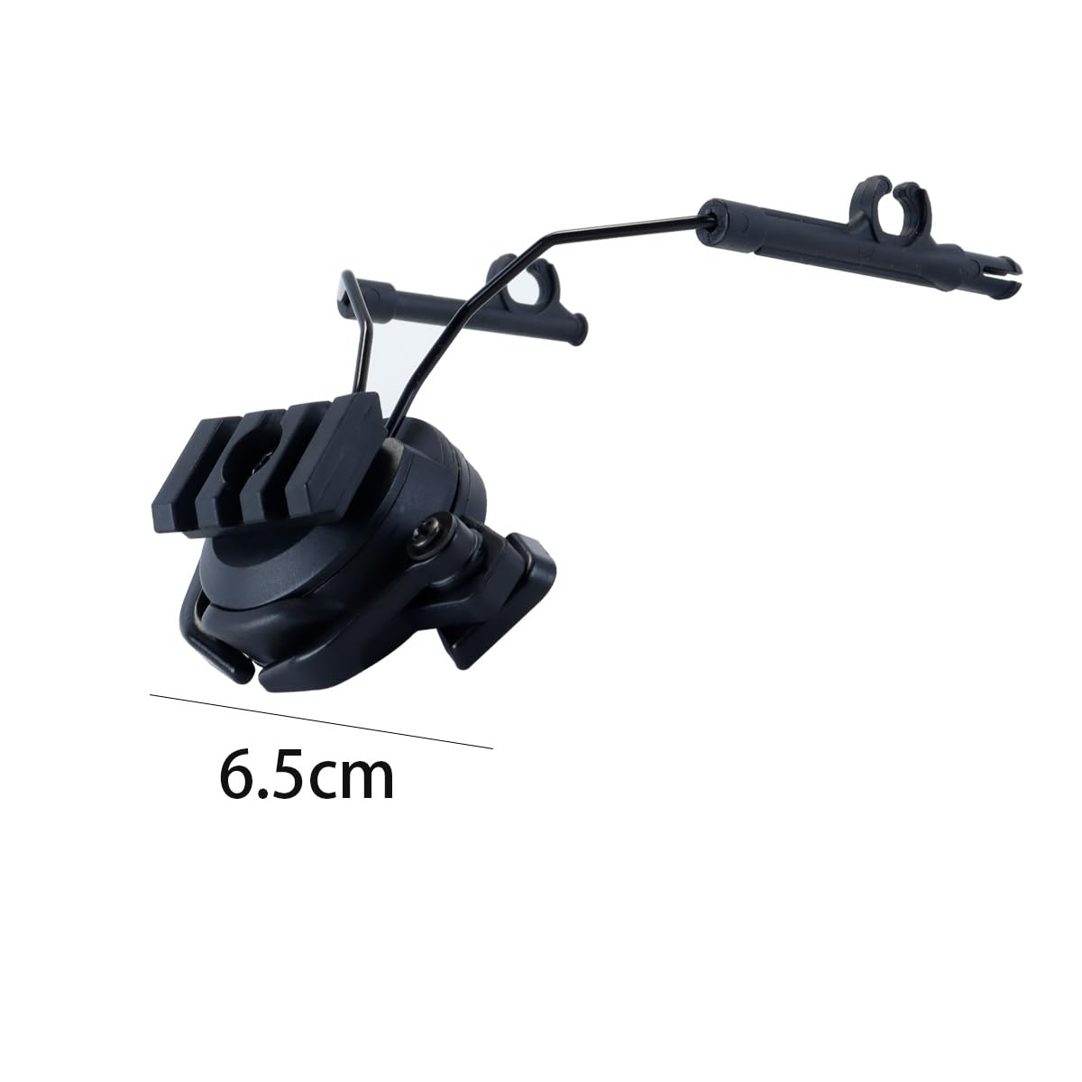 Słuchawki z ochroną słuchu, regulowany uchwyt na kask z obrotem o 360° do szyn prowadzących kasku 19-21 mm