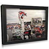 ORIMAMI Signed Lewis Hamilton Poster Wooden Framed Photo Art Decor,with 1x35mm G P 2020 Film Display,Cool Collectible Gifts for Formula One Racing Fans - 8x6 Inches