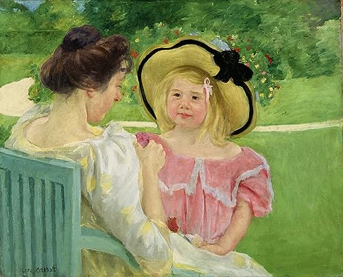 Tableau dans le jardin de Mary Cassatt impression jet d'encre haute définition 60x90