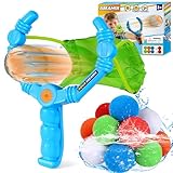 Reusable Water Balloons Set for Kids, Slingshot with 10 Soft Balls, Outdoor Indoor Toys for Backyard Pool Beach Summer Water Fight Play Games for Boys Girls Adult