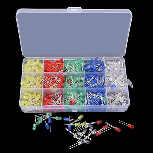 FastUU Kit de diodo, diodo brilhante prático e resistente sortido para indicadores de cores para dis