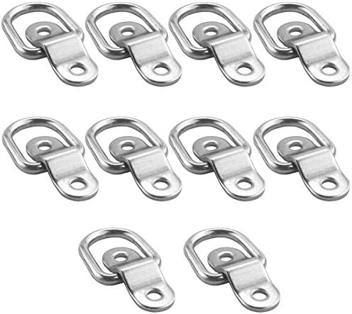 TooTaci D-Ring Tie Down Anchors 1/4" Heavy Duty,10pcs Stainless Steel Trailers Tie Down Anchor 1200BLS for Boats,Trailers Trucks RV,Warehouse,Garage,D Rings Anchor for Floor,Wall,Ceiling Mount