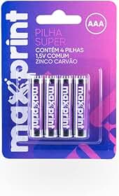 Pilha Comum Maxrint AAA Palito 1,5V c/ 4