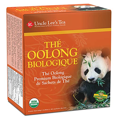 Uncle Lee's Tea - Organic Oolong Tea, Rich in Antioxidants, Box, 40 Tea Bags