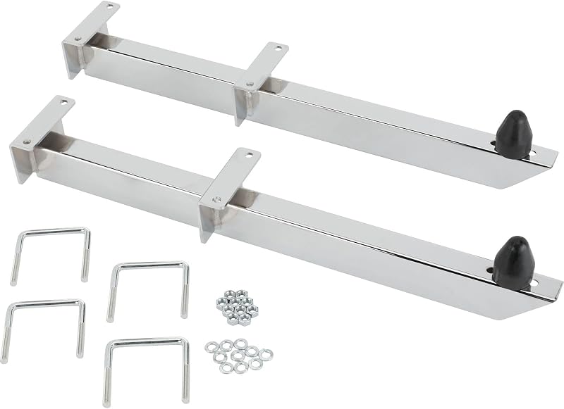 Barras de tração cromadas Speedway Motors 28" para suspensão traseira com kit antiencalço de roda