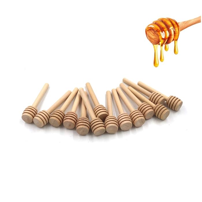 Buy 35pcs Mini Wood Honey Dipper Sticks for honey, syrup, molasses or any viscous liquid