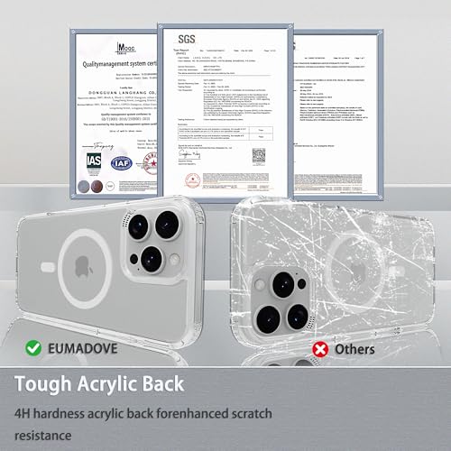 Image of Magnetic iPhone 16 Pro case,Compatible with Magsafe, Military-Grade Protection,Slim Translucent Matte Shockproof with Anti-Scratch Anti-Fingerprint Phone Cover (Transparent, iPhone 16 Pro)