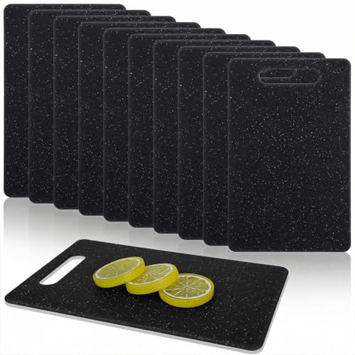 10 Piezas Tabla de Cortar Pequeña Plástica Negra Rectangular miniatura 1