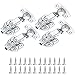4 Piezas Bisagras de Puerta de Armario de Mueble, Bisagras de Muebles, Bisagras de Puerta de Cocina, Bisagras de Resorte Plegables con Tornillos, Bisagra Invisible de Acero Inoxidable