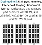 Fresh Flow Refrigerator Air Filter Replacement for Whirlpool W10311524, W10335147, 2319308 Filter for Air1, W10315189 For kitchenaid Refrigerator Air Filters, 3-PACK