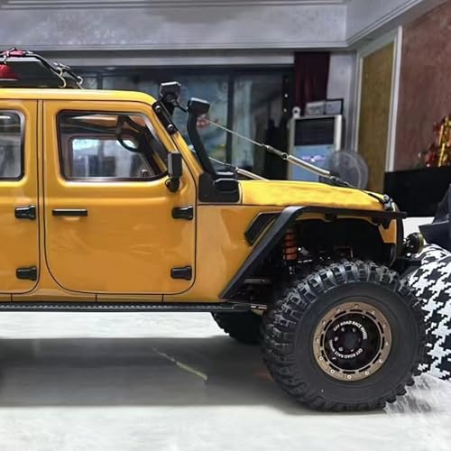 2.6 Tires All Terrain Soft Rubber Crawler Car Tire & Rim for Off Road Race, OD 135mm Rubber Tire & Metal Rims with 17mm/12mm Hexes for MJX H8H MK07 KM4 Traxxas TRX-4 TRX-6 Axial 1/7 1/8 1/10 Crawler