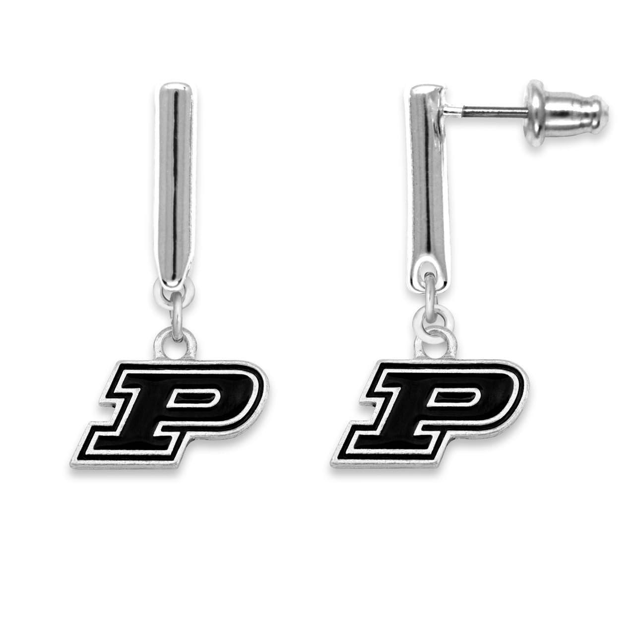 Purdue Silver Tilly Bar Earrings Licensed Gift