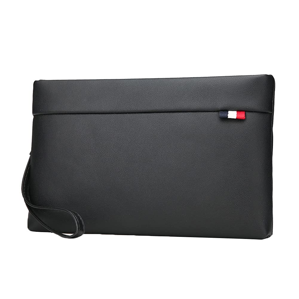 Sunshinetimes Pochette da Polso in Pelle Uomo Portafoglio Borsa a Mano Borsellino con Cerniera per lavoro, viaggio, casuale