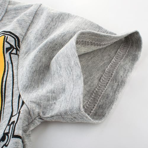 Image of Toddler Boy Clothes Cartoon Cotton Summer Short Sleeve T-Shirt and Shorts Kids Outfit Set 2-7 Year