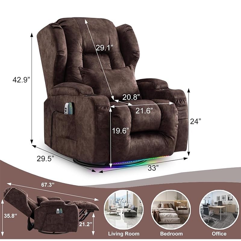 Sillón con función reclinable eléctrico color único miniatura 2