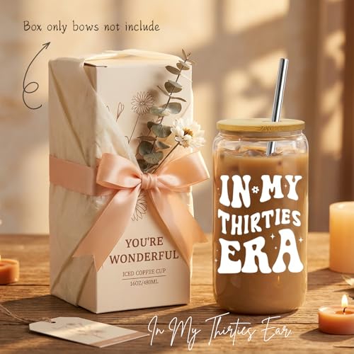 NOOMII 30th Birthday Gifts for Women - 16oz in My Thirties Era Iced Coffee Cup -Unique 30 Birthday Present for Bestie, Sister, Daughter, Wife - Image 5