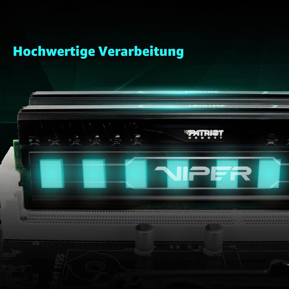 Patriot Memory Viper 3 PV316G160C9K Black Mamba Arbeitsspeicher 16GB (1600MHz, CL9, 2X 8GB) DDR3-RAM Kit