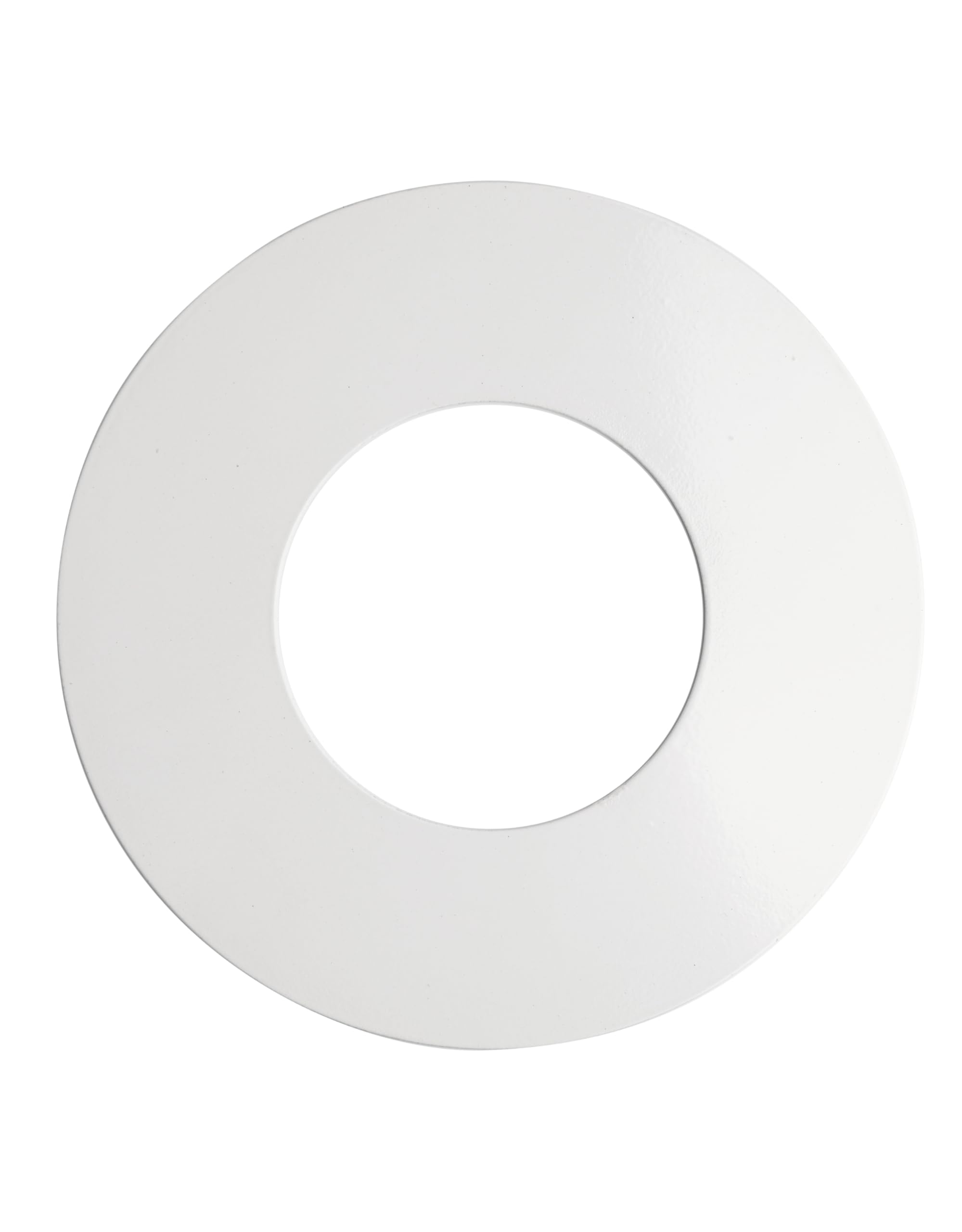 The Can Converter Ceiling Medallion for Recessed Can Light – Home Improvement Decorative Steel Flat Goof Ring & Cover Plate for 5" & 6" Cans, Small Ceiling Medallion for Chandeliers & Pendants, White