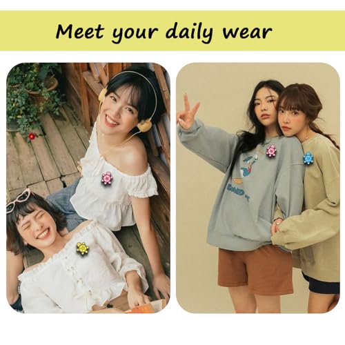 Image of 8Pcs Kawaii Frog Enamel Pin Set Cute Cartoon Frog Brooches, Lapel Pins for Backpacks, Jackets, Hats, Perfect Gifts for Women, Teens