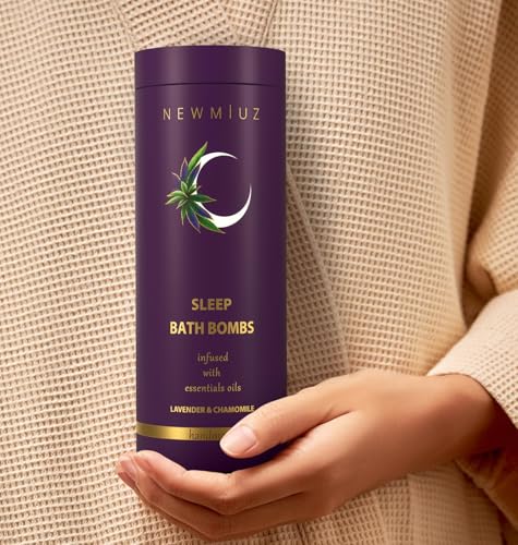 Deep Sleep Bubble Bath Bombs Infused Lavender and Chamomile Essential Luxurious Bath Additives for D