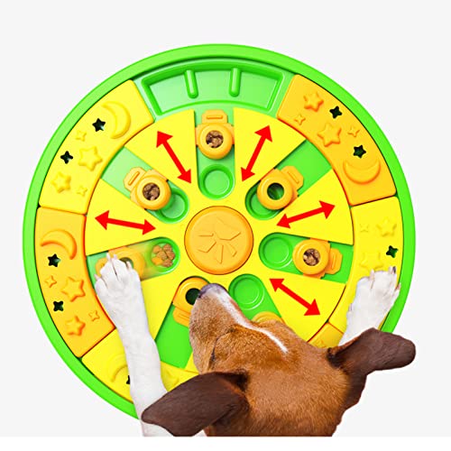 Scizorito Dog Puzzle Feeder Toy For Large,Medium&Small Dog, Pet Food Puzzle Dispensing Slow Feeder For Iq Training&Mental Enrichment,Adjustable Level, Slow Feeding,Bpa Free,Funny Feeding (Green) #TOP2