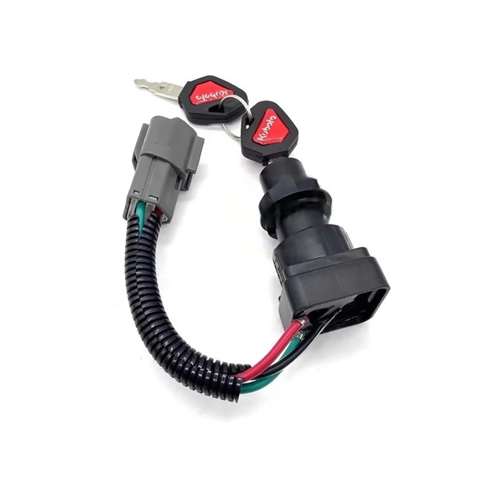 RISWEKFW KX155/163/175/U15/U30 Excavator Ignition Switch Key Start Door Lock Parts for Construction Equipment(Short)