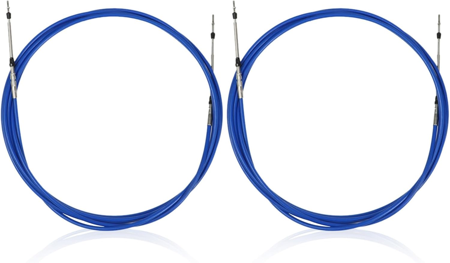 10FT 13FT 20FT 8FT Marine Throttle Shift Control Cable 33C Blue Compatible with Marine Outboard Engine Control Box (2Pcs,20ft/6 Meter)