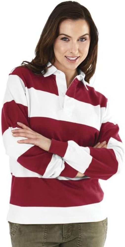 Charles River Apparel mens Classic Rugby Shirt, Red/White, XX-Small US - Image 2