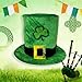 LKQBBSZ Patricks Day Party Green Accessory Top Hat with Gold Buckle Fashionable Hats for Adults Men Women Costume