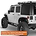 Hooke Road Wrangler JK Flat Fender Flares for 2007-2018 Jeep Wrangler JK JKU 2/4 Doors, Front & Rear Steel Fenders - 4PCS Set